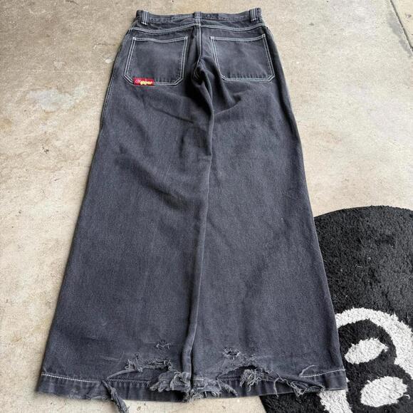 Y2K Jnco Jeans Pipes Baggy Faded Jeans - Picture 3 of 5